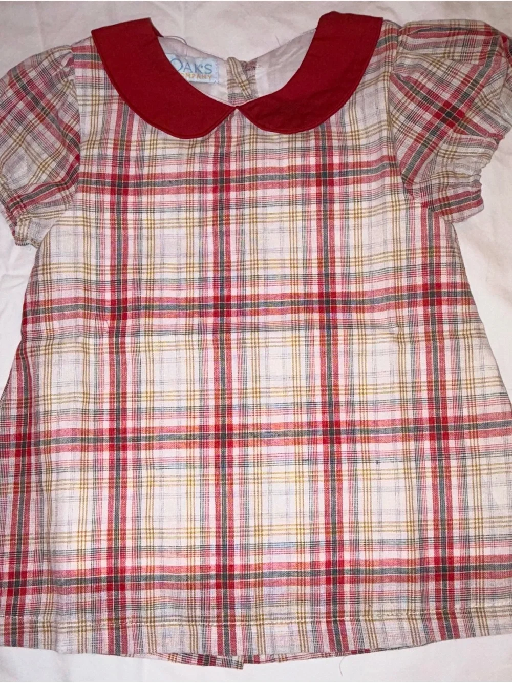 The Oaks Apparel Deanna Festive plaid Bloomers set sz 24 months NWT